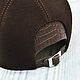 Baseball cap made of crocodile leather and suede, in brown!. Baseball caps. SHOES&BAGS. My Livemaster. Фото №4