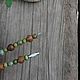 Beads necklace made of ceramic and wood 2. Beads2. selenawirejewelry. My Livemaster. Фото №5