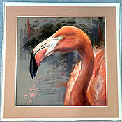 Картины и панно handmade. Livemaster - original item Pictures: Portrait of a Flamingo. Original. Pastel. Handmade.