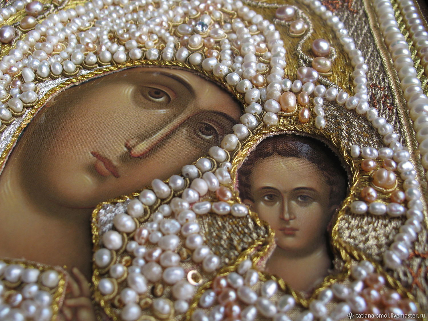 Убрус золотошвейная мастерская Казанская икона Божией матери