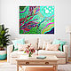 Interior painting abstraction. Bright large painting to order. Pictures. House of the Sun (irina-bast). Online shopping on My Livemaster.  Фото №2