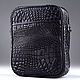 Men's shoulder bag made of genuine crocodile leather IMA0536B5. Men\'s bag. CrocShop. Online shopping on My Livemaster.  Фото №2