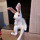 Заяц Митька, валяный кролик, кролик из шерсти, заяц валяный, Войлочная игрушка, Лениногорск,  Фото №1