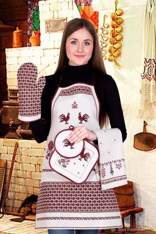 Ткань полулен купонная Кухонный набор, 64х150 см, 2 варианта, Иваново ...