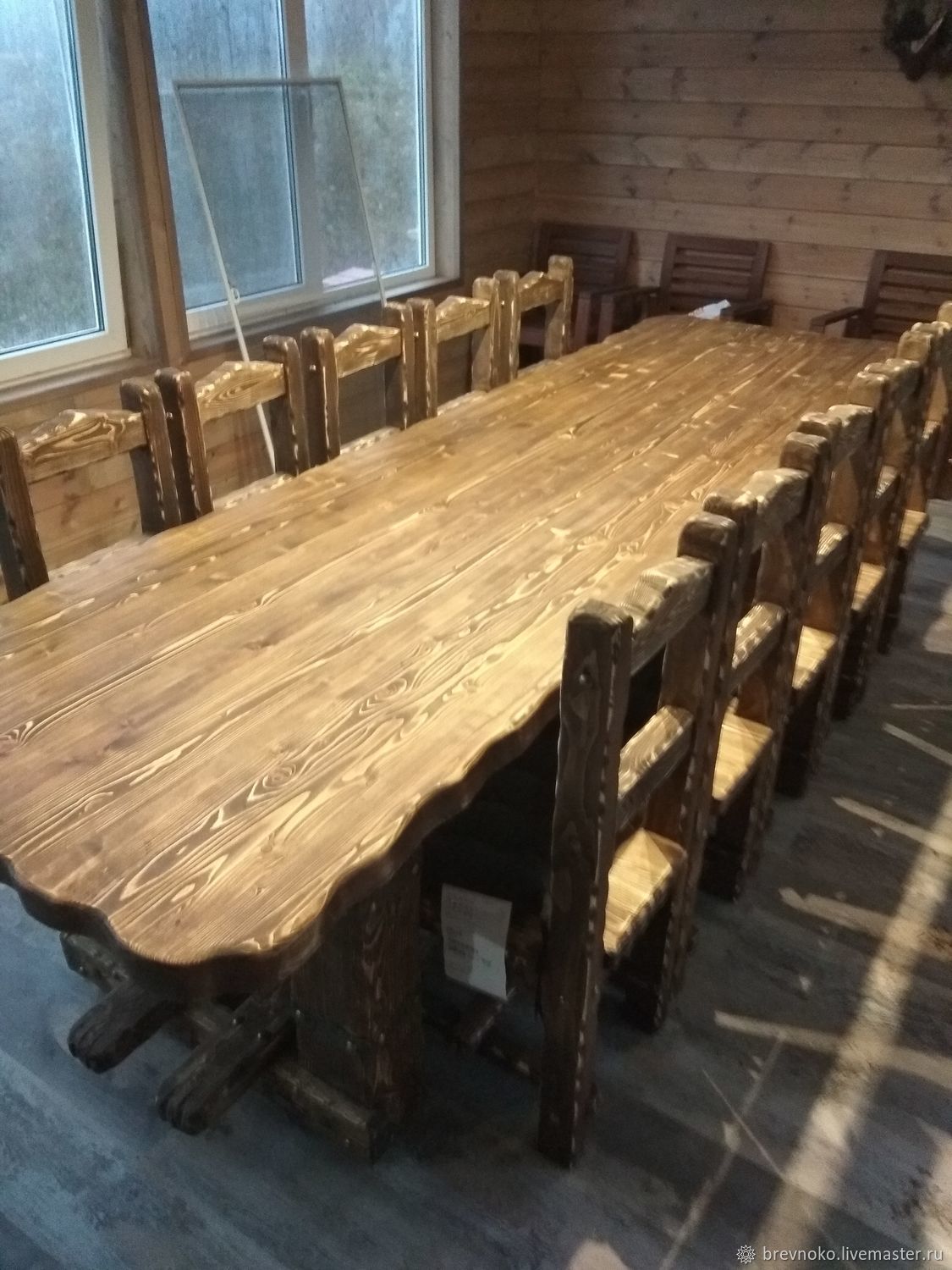 стол деревянный для дачи массивный