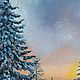Заказать Зимний пейзаж с ёлками. Svetlana-samsonova-art. Ярмарка Мастеров. . Картины Фото №3