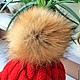 Заказать Шапка вязаная женская с меховым помпоном. Ольга Чивилева (Audotya). Ярмарка Мастеров. . Шапки Фото №3