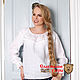 Блуза Белая льняная с кружевом, Блузки, Санкт-Петербург,  Фото №1