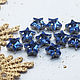Rhinestones 10 mm premium stars Blue sapphire in a frame. Rhinestones. agraf. My Livemaster. Фото №4