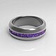 Titanium ring with purple texture. Rings. asgdesign. My Livemaster. Фото №5