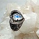 Кольцо "Сердце" с лунным камнем. Кольца. Garuda. Интернет-магазин Ярмарка Мастеров.  Фото №2