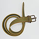 Order Olive leather belt with copper buckle. roman-bushuev (bags-bush). Livemaster. . Straps Фото №3