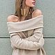 Off - shoulder sweater dress. Dresses. LUXURIOUS ANGORA. My Livemaster. Фото №6