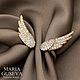 Кольцо крылья с фианитами позолота 18 карат limited edition. Кольца. MARIA GUSEVA Fashion Jewelry. Интернет-магазин Ярмарка Мастеров.  Фото №2