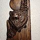Медведь панно деревянное резное из сибирского кедра, Панно, Кемерово,  Фото №1
