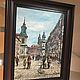 Painting 'Streets of Warsaw', oil, Poland. Vintage paintings. Dutch West - Indian Company. Online shopping on My Livemaster.  Фото №2