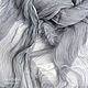 Bufanda de seda tippet Batik 'gris Perla' seda 100%, Scarves, Kislovodsk,  Фото №1