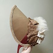 Аксессуары handmade. Livemaster - original item Lidia bonnet with fur. Handmade.