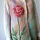Vest felted rose Morning!. Vests. silk wool. My Livemaster. Фото №4