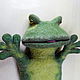 Frog green glove toy on hand. Puppets. Puppet show. AnzhWoolToy (AnzhelikaK). My Livemaster. Фото №5