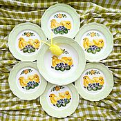 Посуда handmade. Livemaster - original item Plates: Easter Chicken Polka Dot Set. Handmade.
