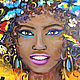 Picture African 'Girl Summer' oil on canvas. Pictures. Multicolor Gallery. Online shopping on My Livemaster.  Фото №2