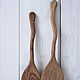 Order Oak spatulas for kitchen: Small and Large. Color 'walnut'. derevyannaya-masterskaya-yasen (yasen-wood). Livemaster. . Dinnerware Sets Фото №3