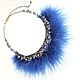 Blue Swan necklace Natural pearls leather and feathers. Necklace. ms. Decorator. My Livemaster. Фото №5