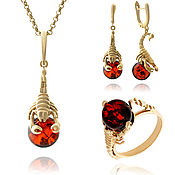 Украшения handmade. Livemaster - original item Jewelry set, silver, scorpion, amber. Handmade.