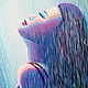 Картина маслом Девушка под дождём. Иллюстрации и рисунки. Елена Шипунова ~ Helen Dada Art. Ярмарка Мастеров.  Фото №6