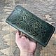 Сова кошелек на молнии из натуральной кожи зеленый женский. Кошельки. Iron Arm Leatherworks (Екатерина). Ярмарка Мастеров.  Фото №4