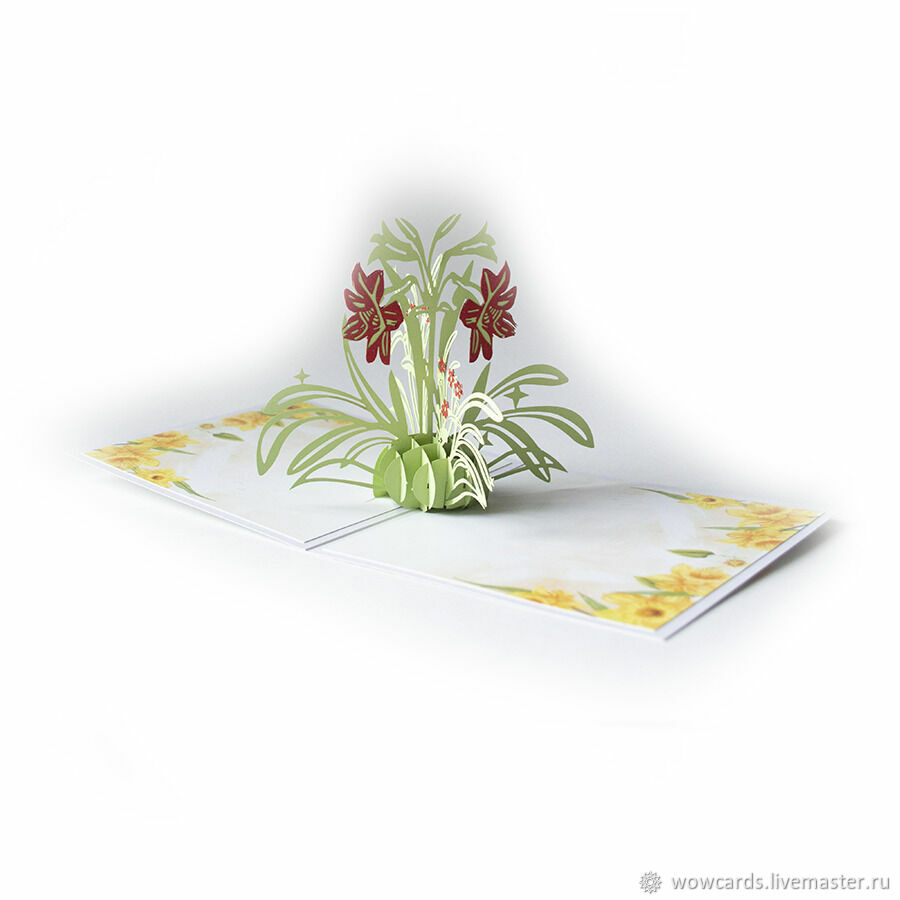 Цветы - Объемные открытки - Карточка - Canon Creative Park
