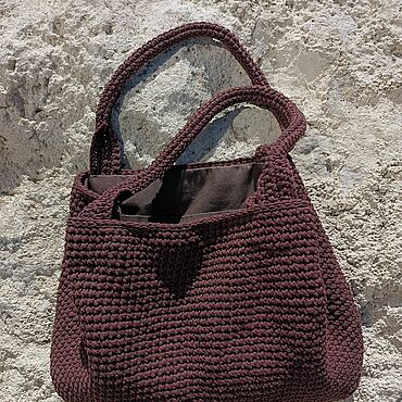 Сумки ручной работы. Ярмарка Мастеров - ручная работа Шоппер цвета шоколад.. Handmade.