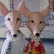 Игрушка текстильная интерьерная.  Лис и  Лиса. Мягкие игрушки. Anna Andreeva. Интернет-магазин Ярмарка Мастеров.  Фото №2