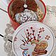 Елочная игрушка-медальон"Зайчики". Елочные игрушки. Мария Снеткова. Ярмарка Мастеров.  Фото №8