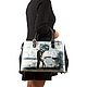 Средняя женская сумка "Двое под зонтом". Классическая сумка. Дизайнерская студия Pelle Volare. Ярмарка Мастеров.  Фото №5