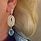 topaz. Earrings with blue Topaz swiss elite hardware. Earrings. Design jewelry. My Livemaster. Фото №4