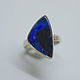 Ring with black opal 'Game Indigo', Australian opal, silver, Rings, Moscow,  Фото №1