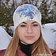 Заказать Шапка валяная Гжель авторский войлок. Одежда из войлока от NatalyScvo. Ярмарка Мастеров. . Шапки Фото №3
