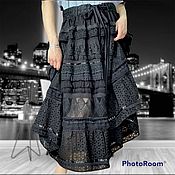 Одежда handmade. Livemaster - original item The skirt of embroidery and lace in the style of boho 