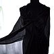 Bufanda de seda de la estola negro grande largo. Scarves. Silk scarves gift for Womans. Ярмарка Мастеров.  Фото №5