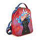 Order Black leather backpack with wild flowers'. Pelle Volare. Livemaster. . Backpacks Фото №3