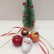 Сувениры и подарки handmade. Livemaster - original item Christmas decorations: Set of Christmas toys array of beech Assorted 4pcs. Handmade.