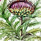 Order The painted porcelain.Plate ' Botanical prints. Thistle'. ArtFlera (artflera). Livemaster. . Plates Фото №3