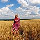 Заказать Платье льняное "Жар-птица". РУССКИЙ СТИЛЬ (russianstile). Ярмарка Мастеров. . Платья Фото №3