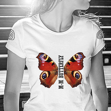 Одежда женская ручной работы. Ярмарка Мастеров - ручная работа Футболка Madam Butterfly. Handmade.