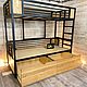 Кровать чердак в стиле лофт двухъярусная из массив дуба. Кровати. EasyLOFT. Интернет-магазин Ярмарка Мастеров.  Фото №2