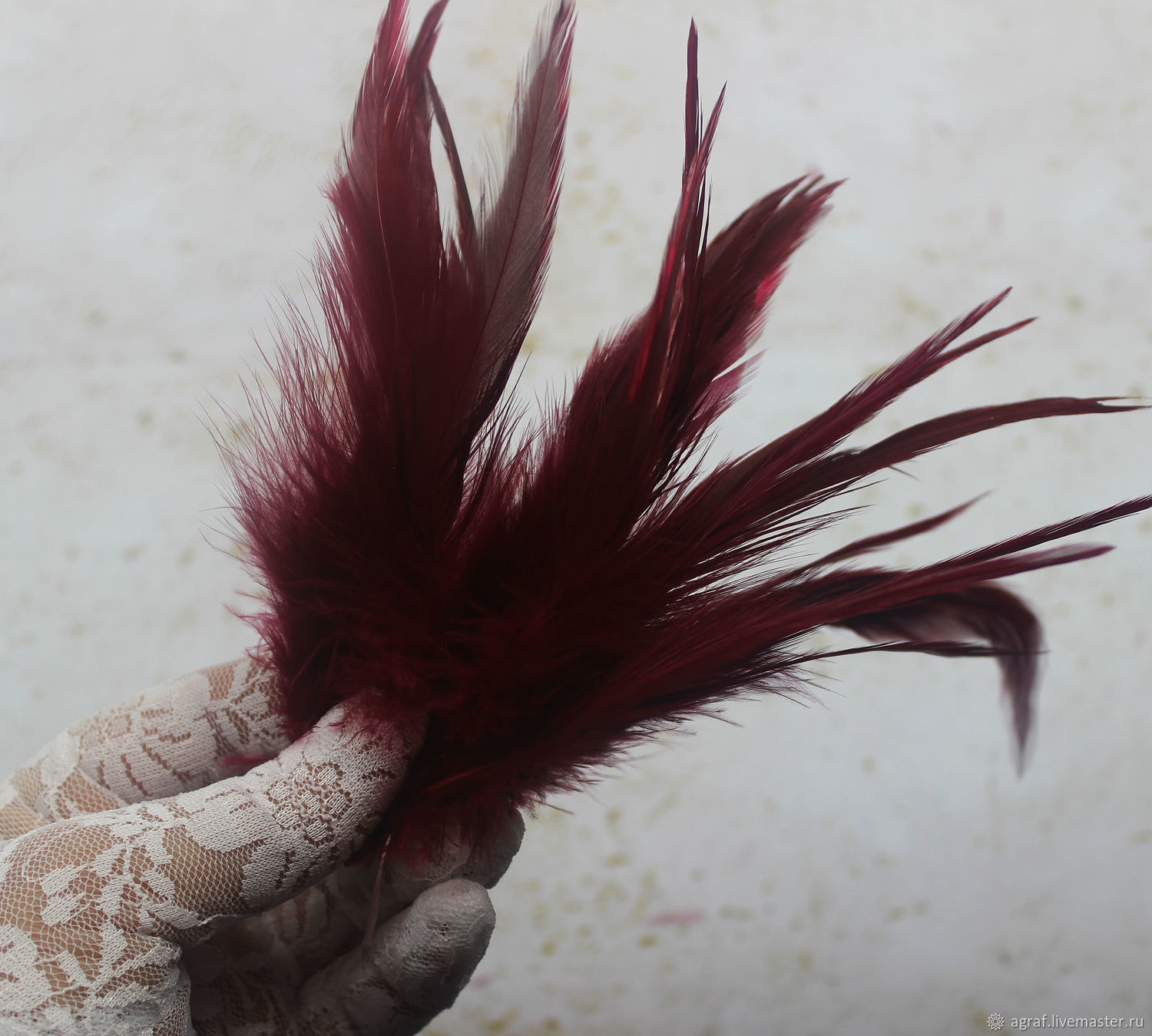 Bordeaux feathers 15 cm 45 PCs, Feathers, Solikamsk,  Фото №1