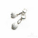 White earrings ' Ronda', Earrings, Moscow,  Фото №1