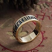 Украшения handmade. Livemaster - original item Ring with runes. The Circle Of Odin. Futhark runic circle. bronze silver.. Handmade.